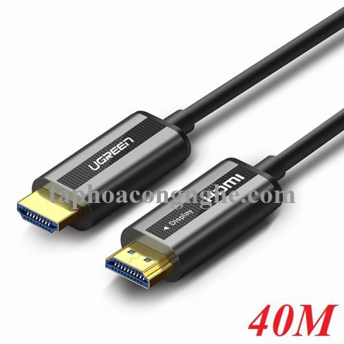 Ugreen 50218 40M màu Đen Cáp tín hiệu HDMI chuẩn 2.0 sợi quang cao cấp HD132 30050218